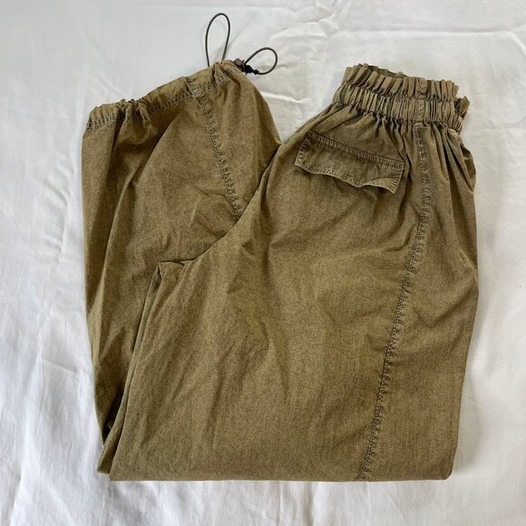 Urban Outfitters Tan Khaki Parachute Wide Leg Lightweight Pants | Size S - Picture 6 of 7